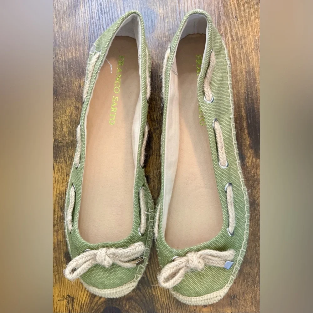 Franco Sarto Raffia Espadrilles Slip On Flat Shoes (Size 9.5)